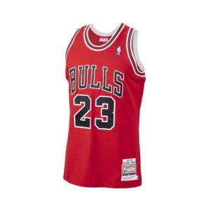 Men's Chicago Bulls Michael Jordan Mitchell & Ness Red 1997-98 Hardwood Classics Player Jersey